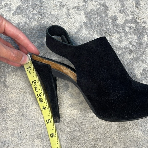 Pedro Garcia Paola Suede Peeptoe Slingback Platform Heels Black Sz 40 - Picture 15 of 16